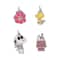 Peanuts® Pastel Snoopy & Woodstock 4-Piece Charm Set